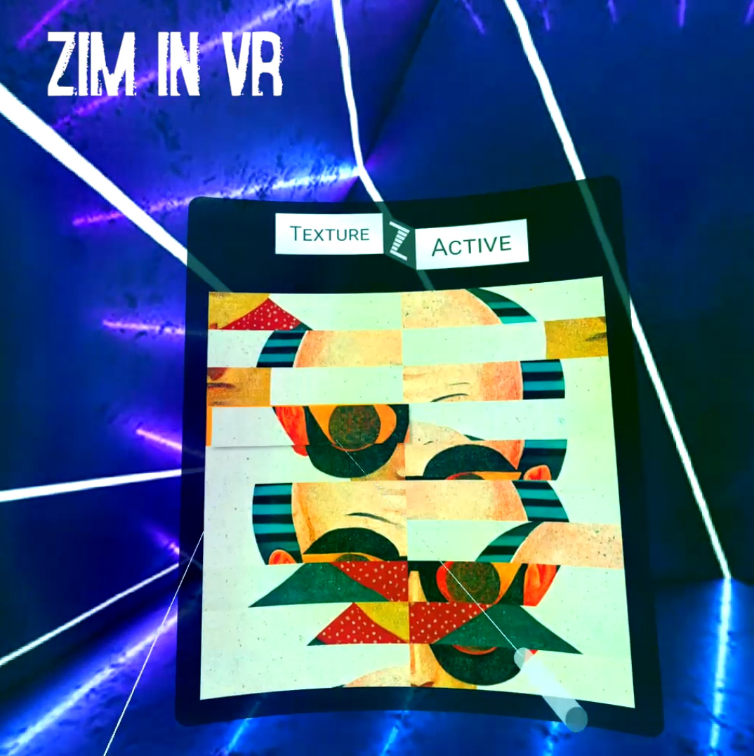 ZIM in VR - Virtual Reality with TextureActives in three.js