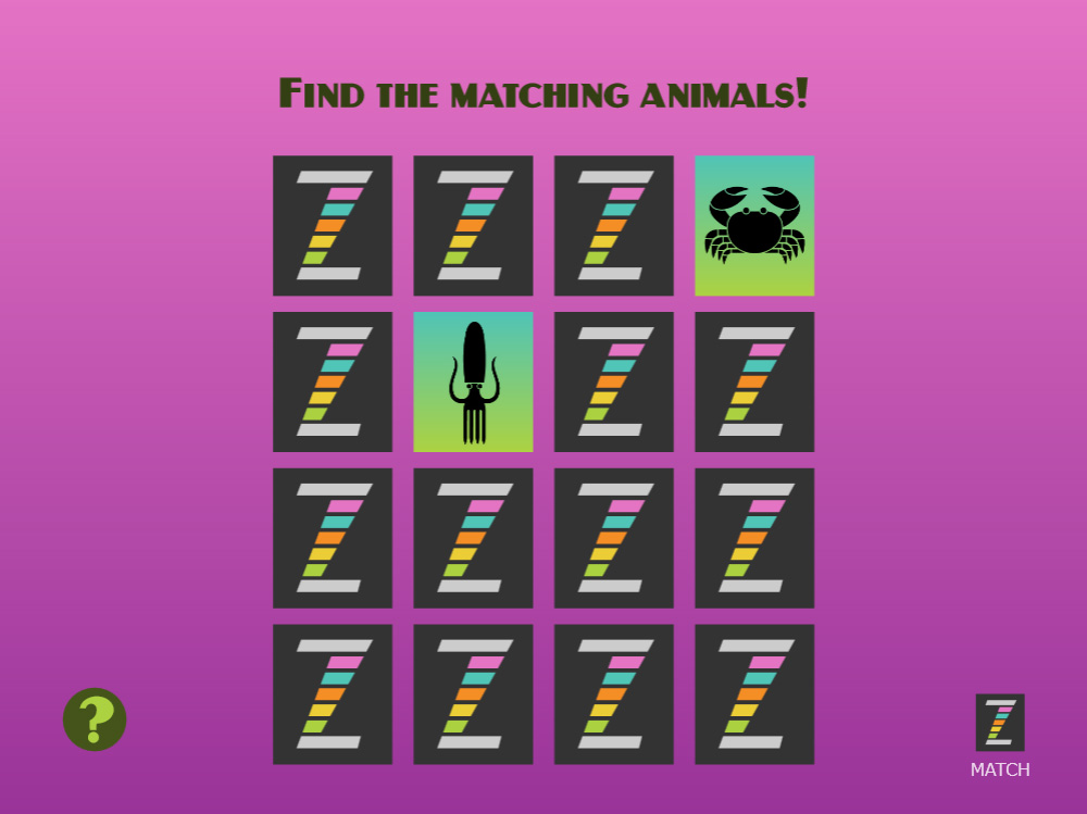Make Flip Concentration-type matching games with ZIM Flipper