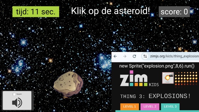 Zapp: ZIM/kids/explosion level3: Sprite(ai_asteroids.png)+explosion.png (GAMEinfo NL) | ZIM JavaScript Canvas Framework - Code Creativity