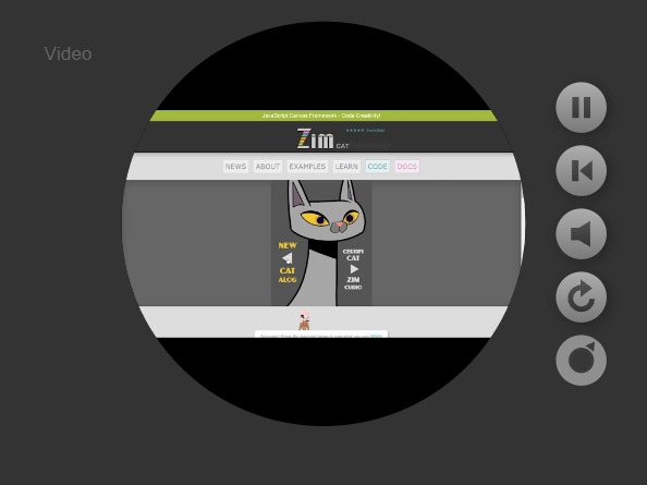 Zapp: <span style=color:#995599>Bits</span><br>Play and Control Video! | ZIM JavaScript Canvas Framework - Code Creativity