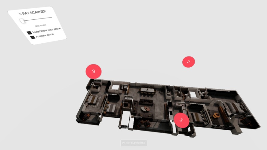 Zapp: slice plane threeJS : apartment (+hide/show plane) - Copy | ZIM JavaScript Canvas Framework - Code Creativity