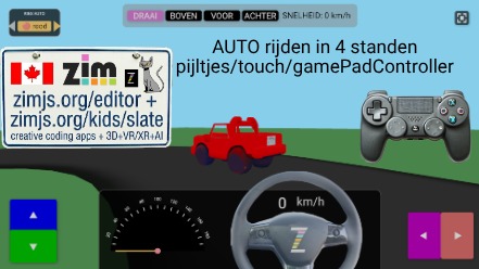 Zapp: 3D SOLO auto 8circuit:4cars.glb transp.+dashboard+touchL+R+gamePadJoys | ZIM JavaScript Canvas Framework - Code Creativity
