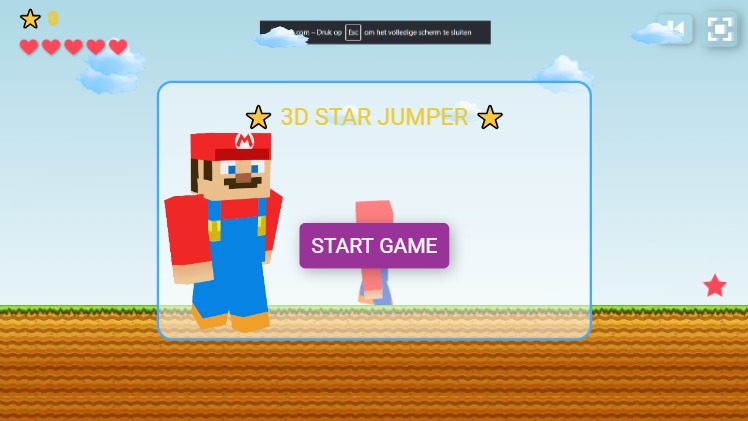 Zapp: MinecraftMario 3D: JUMP yellow 2Dstars, no red! basic  (no stoneblocks) | ZIM JavaScript Canvas Framework - Code Creativity