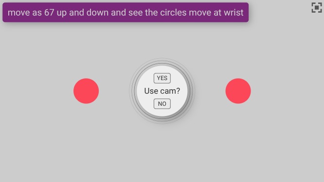 Zapp: 67speed: basic  cam-idea: zimjs.org/body with big red circles at wrist move | ZIM JavaScript Canvas Framework - Code Creativity
