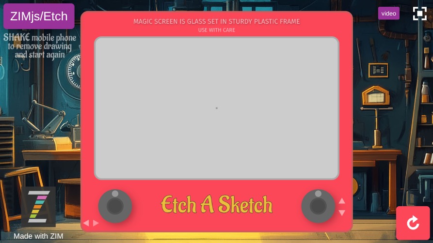 Zapp: ZIM Etch a Sketch - from https://zimjs.com/etch | ZIM JavaScript Canvas Framework - Code Creativity