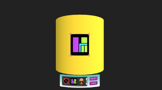 Zapp: Place 1picture on 3D object cilinder (basic example saved on imgur) | ZIM JavaScript Canvas Framework - Code Creativity