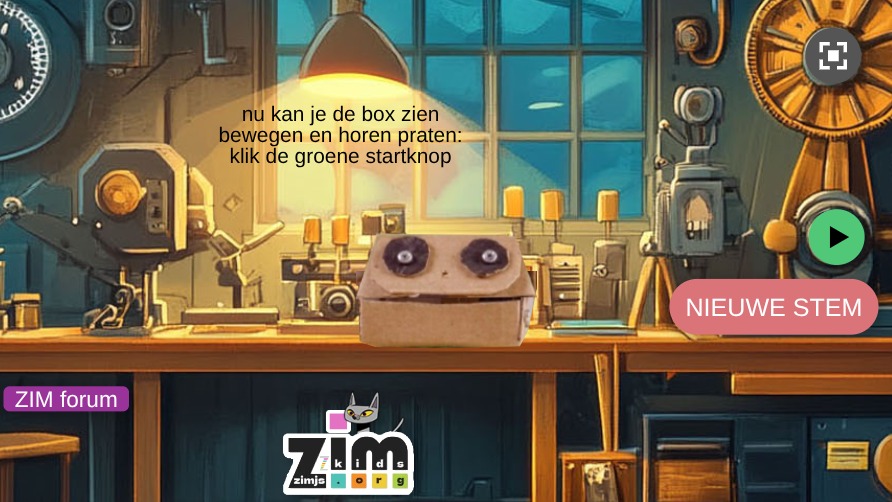 Zapp: STEM opnemen: hamburgerdoos: je geluid neem je op + afspelen=bewegen | ZIM JavaScript Canvas Framework - Code Creativity