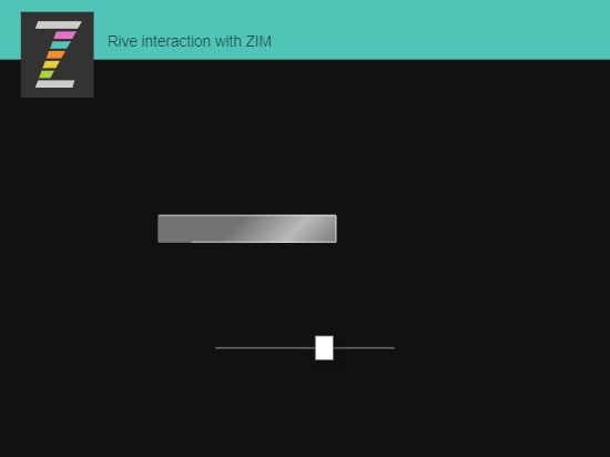 Zapp: <span style=color:#995599>Demo</span><br>Rive Interaction in ZIM | ZIM JavaScript Canvas Framework - Code Creativity