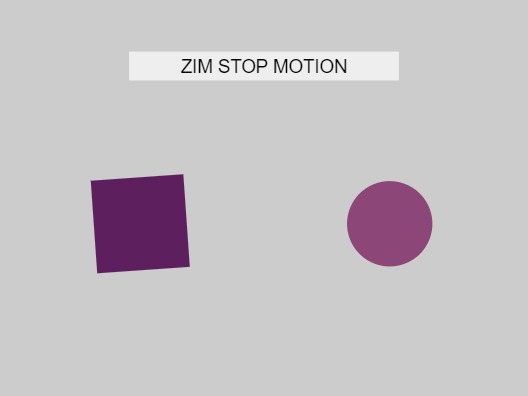 Zapp: <span style=color:#995599>Demo</span><br>Stop Motion  | ZIM JavaScript Canvas Framework - Code Creativity