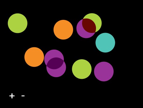 Zapp: <span style=color:#995599>Help</span><br>Adding and Removing Random Circles | ZIM JavaScript Canvas Framework - Code Creativity