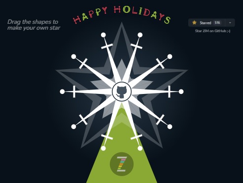 Zapp: <span style=color:#995599>Demo</span><br>Make a Star - Happy Holidays | ZIM JavaScript Canvas Framework - Code Creativity