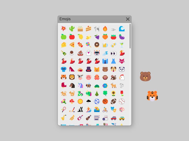 Zapp: <span style=color:#995599>Help</span><br>Dragging from EmojiPicker | ZIM JavaScript Canvas Framework - Code Creativity