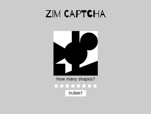 Zapp: <span style=color:#995599>demo</span><br>ZIM Captcha | ZIM JavaScript Canvas Framework - Code Creativity