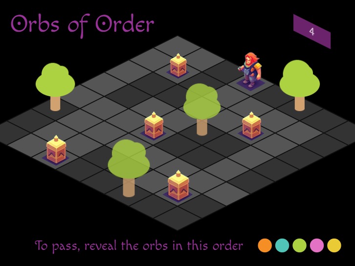 Zapp: <span style=color:#995599>Game</span><br>1. Orbs of Order - Isometric | ZIM JavaScript Canvas Framework - Code Creativity
